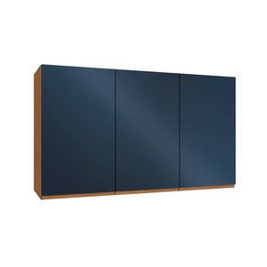 Armário Aéreo 3 Portas 120 Cm Kappesberg Ciela - R646 Canela/azul