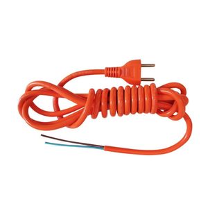 Cabo Fio Secador De Cabelo 2x1,5mm 3mt 16a Taiff Laranja Original