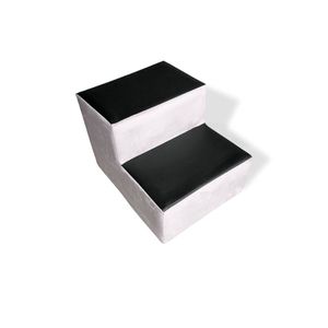 Escada Com Degraus Para Estética Veludo Bege - In9 Decor