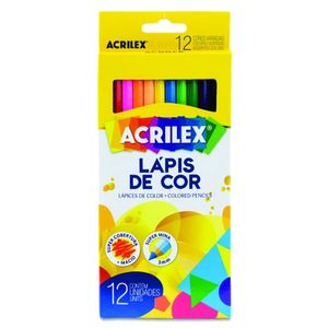 Lápis De Cor 12 Cores Acrilex Pct C/6 Ref 09692