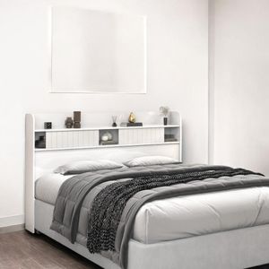 Cabeceira Com Prateleiras Dubai Casal Branca