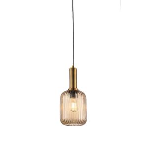Pendente Bouquet Dourado C/ Vd Ambar
