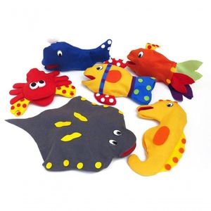 Conjunto Fantoches Animais Do Mar Com 6 Personagens Jottplay