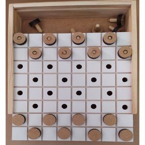 Jogo De Dama Adaptado Estojo Em Mdf