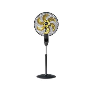 Ventilador de Coluna Mallory Chronos 6 Pás 140W Preto com Dourado - 220V