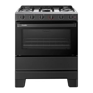 Fogão Esmaltec Ideal Pop 5 Bocas Com Forno Limpa Fácil Preto Bivolt  F5ISP5120