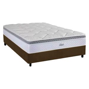 Cama Box Viúva Com Colchão Herval Toledo Molas Ensacadas 128x188x68cm Ms Suede Marrom