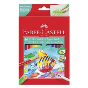 Lápis De Cor Ecolápis Aquarelável 120236g 36 Cores - Faber Castell