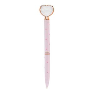 Caneta Esferográfica Coração De Diamante Rose - Molin