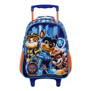 Mochila Escolar Infantil Com Rodinhas Patrulha Canina 11781 Azul - Xeryus