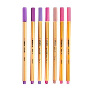 Caneta Fineliner 0.4mm Point 88 7 Tons De Rosa E Roxo - Stabilo
