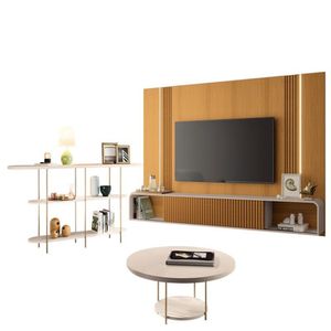 Home Suspenso Empire Cinamomo Off White E Aparador Infinity E Mesa De Centro Sky Off White- Hb Móveis