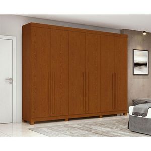 Guarda Roupa Casal Ambiente Bertha 6 Portas 2 Gavetas Frassino Com Pés - Lopas