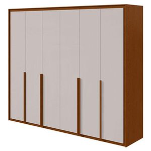 Guarda Roupa Casal Imperatore 6 Portas 2 Gavetas Frassino Off White - Lopas