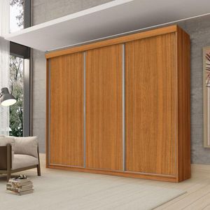 Guarda Roupa Casal Ambiente Florença 3 Portas De Correr Freijó - Luapa