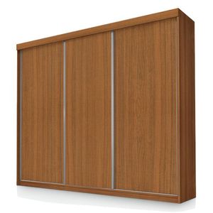 Guarda Roupa Casal Florença 3 Portas De Correr Carvalho New - Luapa