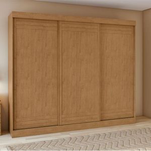 Guarda Roupa Casal Ambiente Nice 6 Portas Amêndoa Clean Flex - Lopas