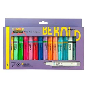 Kit Marca Texto Bebold Highlighter Com Cheirinho 16 Cores - Newpen