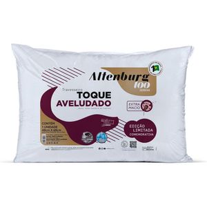 Travesseiro Altenburg Toque Aveludado 48cmx68cm Branco