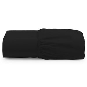 Lençol Tecebem Solteiro Malha Com Elástico Liso 88cmx188mx30cm Preto