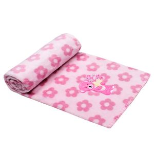 Manta Berço Buettner Baby Estampada Microfibra Bordado Carinhosa 80cmx100m Rosa