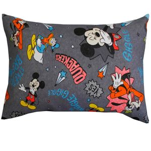 Fronha Portallar Malha Estampada Mickey Alegre 48cmx68cm Cinza