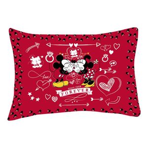 Fronha Portallar Malha Disney Estampa Localizada Jadore Red 48cmx68cm Vermelho