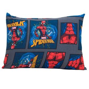 Fronha Portallar Malha Disney Estampada Marvel Spider Bloco 48cmx68cm Cinza