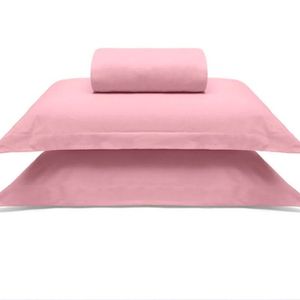 Jogo De Cama Buettner King Malha 100% Algodao Liso 3 Peças Image Rose