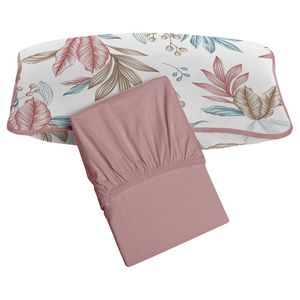 Jogo De Cama Tecebem Solteiro King Malha 100% Algodão Yara 2 Peças Premium Rose