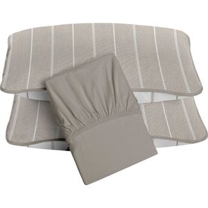 Jogo De Cama Tecebem Queen Malha 100% Algodão Omar 3 Peças Premium Castanho