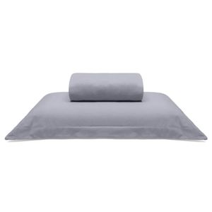 Jogo De Cama Buettner Solteiro King Malha 100% Algodão Liso 2 Peças Image Cinza