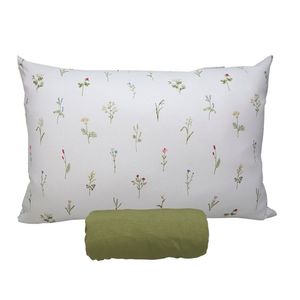 Jogo De Cama Portallar Solteiro Malha 100% Algodão Premiun Classic Vitoria 2 Peças Verde Pedra