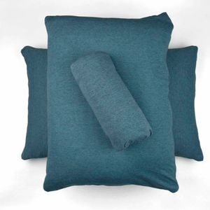 Jogo De Cama Buettner King Malha Mescla 3 Peças Azul
