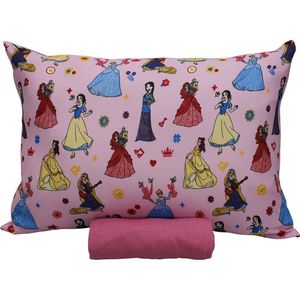 Jogo De Cama Portallar Solteiro Malha 100% Algodão Disney Danca De Princesas 2 Pçs Rosa