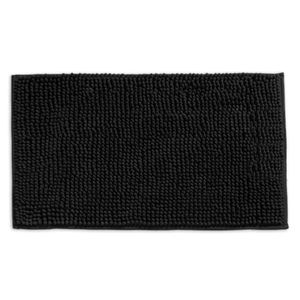 Tapete Buettner Microfibra Antiderrapante Chenille Greco 40x60cm Preto
