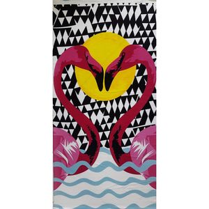 Toalha De Praia Margex Microfibra Estampada Cisne Pink