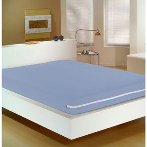 Capa Para Colchão Doce Vida Casal 20 Malha Mista C- Zíper 138mx188mx20cm Azul Placido