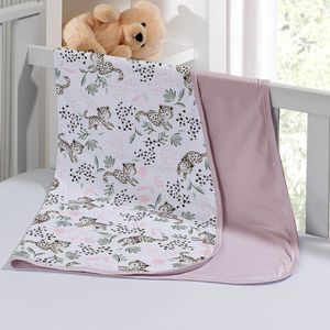 Cueiro Duplo Tecebem Baby Malha 100% Algodão Estampado Lizi 80cm X 90cm Rosinha