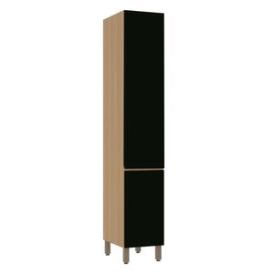 Paneleiro Simples 40cm 2 Portas Slim Luciane Móveis Freijó-preto