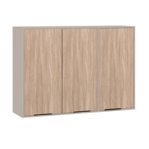 Armário Aéreo 120cm 3 Portas Stylo Luciane Móveis Cinammon-cumaru