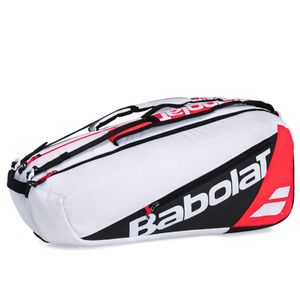 Raqueteira Tenis Babolat Pure Strike X6 Branca E Coral 6 Raq