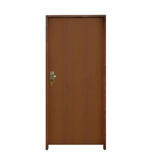 Kit Porta Lisa Padrão Imbuia 72 X 2.10 Batente Ecológico 09cm Fechadura Externa Lado Direito - Hale