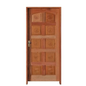 Porta Torneada 10 Bicos Mista 82 X 2.10 Batente Misto 11 Cm Fechadura Externa Lado Direito - Rodam