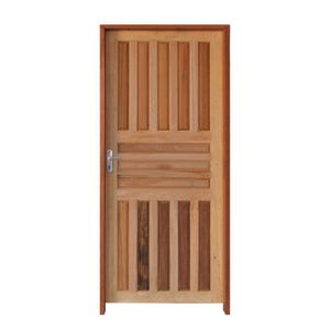 Kit Porta Americana Mista 80 X 2.10 Batente 11 Cm Fechadura Comum Lado Direito - Rodam