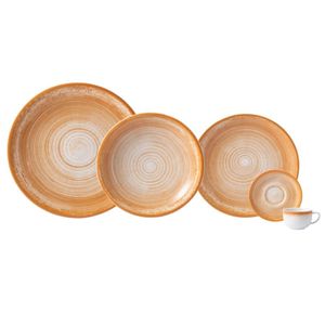 Aparelho De Jantar 30 Peças Esfera Mostarda Schmidt