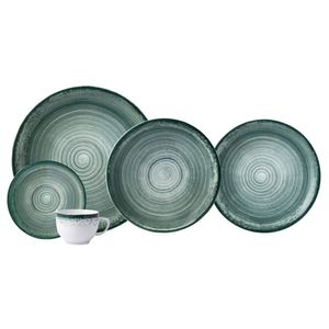 Aparelho De Jantar 20 Peças Esfera Verde Schmidt
