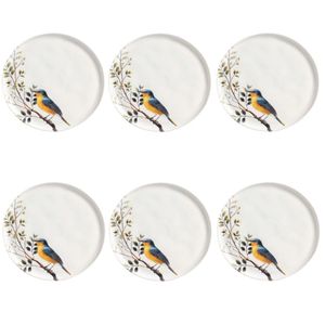 Conjunto De Pratos Rasos 06 Peças Bio Birdy Porto Brasil