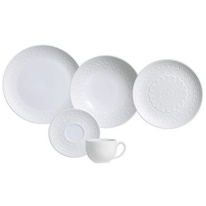 Aparelho De Jantar 20 Peças Agra Branco Porto Brasil
