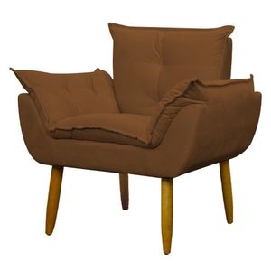 Poltrona Decorativa Para Consultório Opala Suede Herrero Cobre